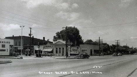 Street Scene, Big Lake Minnesota, 1950's