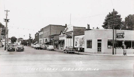 Street Scene, Big Lake Minnesota, 1940's