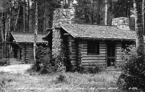 Cabins at Scenic State Park, Bigfork Minnesota, 1930's?