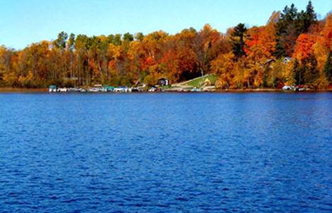 Fall view of the Arcadia Lodge on Big Turtle lake, Bigfork Minnesota, 2007