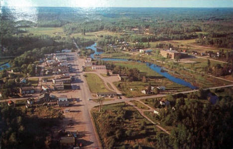 Aerial view, Bigfork Minnesota, 1970