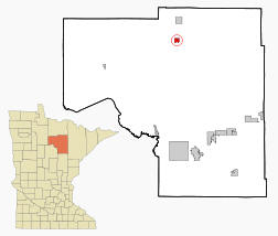 Location of Bigfork in Itasca County and Minnesota