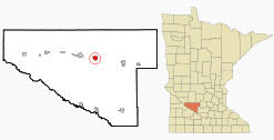 Location of Bird Island Minnesota