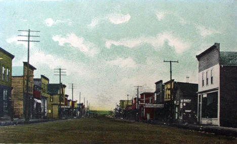 Main Street looking west, Biwabik Minnesota, 1900's