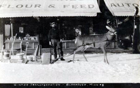 Winter Transportation, Blackduck Minnesota, 1920's?