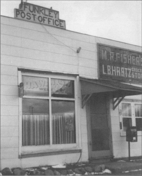 Funkley Post Office & Hartz Store, early 1950s