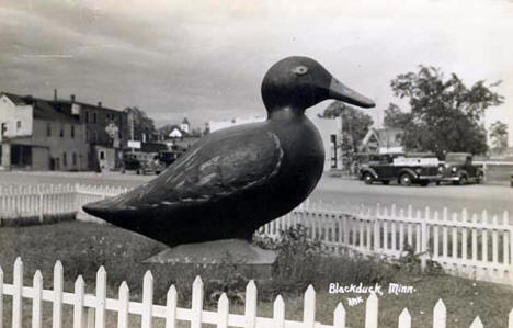 Paul Bunyan's duck, Blackduck Minnesota, 1943