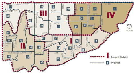 Bloomington Minnesota City Council District Map