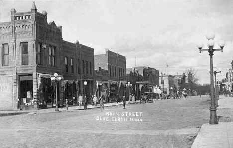 Main Street, Blue Earth Minnesota, 1920's