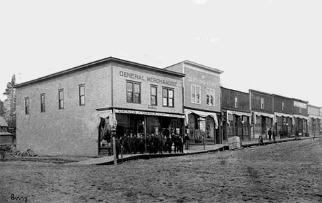 Street scene in Bovey Minnesota, 1907