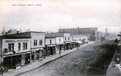 Main Street, Bovey Minnesota, 1912