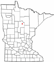 Map showing the location of Boy River Minnesota