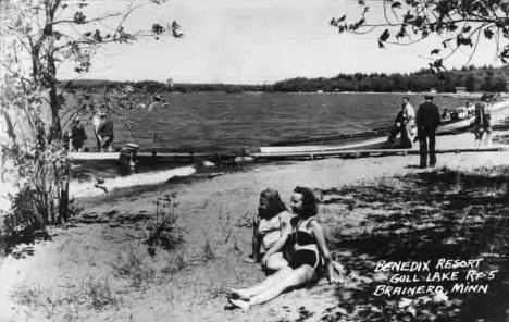Benedix Resort on Gull Lake, Brainerd Minnesota, 1940