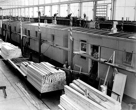 Northern Pacific railroad shop, Brainerd Minnesota, 1946