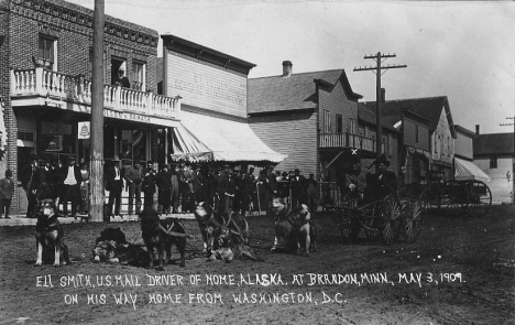 Eli Smith, U.S. Mail Driver of Nome Alaska at Brandon, Minnesota