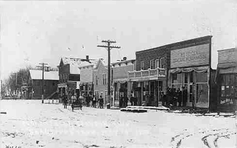 Street scene, Brandon Minnesota, 1907