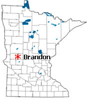 Location of Brandon Minnesota
