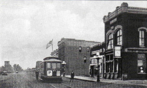 Minnesota Avenue looking west, Breckenridge Minnesota, 1910's?