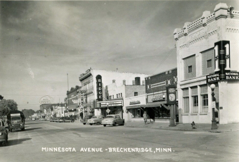 Minnesota Avenue, Breckenridge Minnesota, 1950's