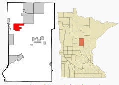 Location of Breezy Point, Minnesota