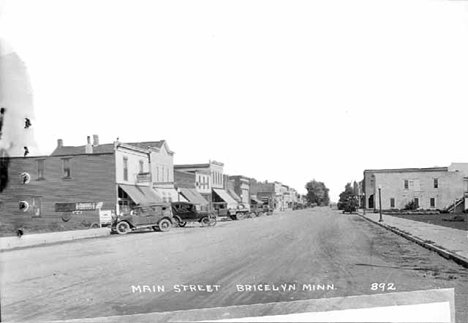 Main Street, Bricelyn Minnesota, 1925