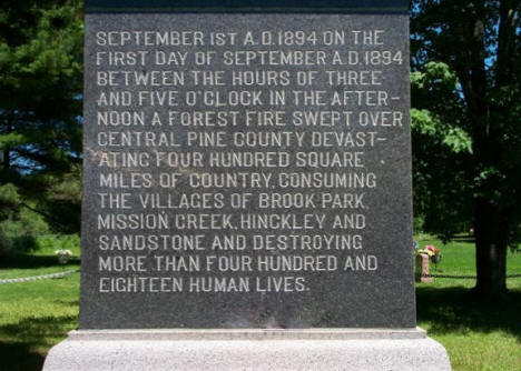 Historical marker at Brook Park Cemetery, 2007