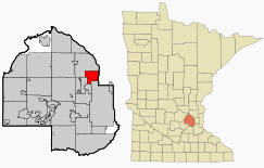 Location of Brooklyn Center Minnesota