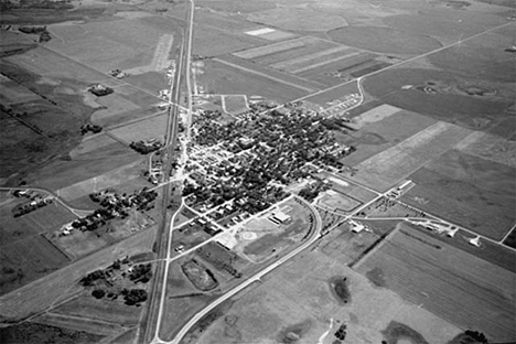 Aerial view, Brooten Minnesota, 1976