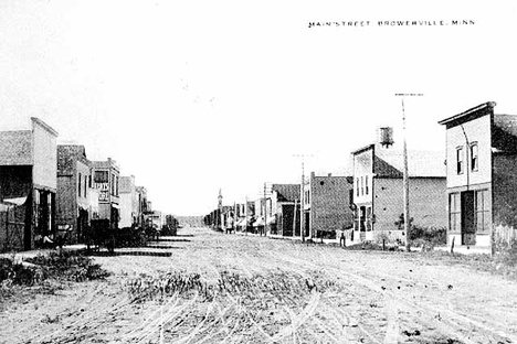 Main Street, Browerville Minnesota, 1910