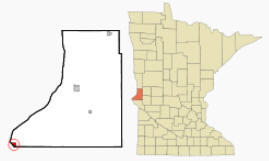 Location of Browns Valley, Minnesota