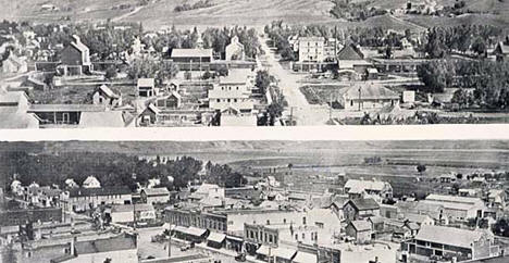 Birdseye views of Brown's Valley Minnesota, 1915