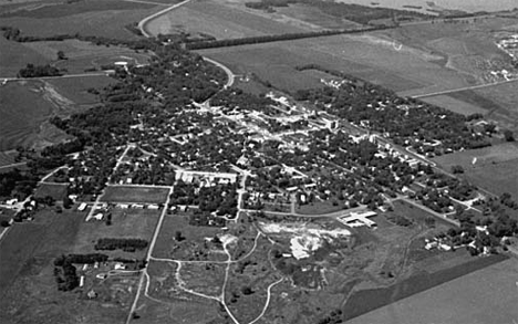 Aerial view, Browns Valley Minnesota, 1972