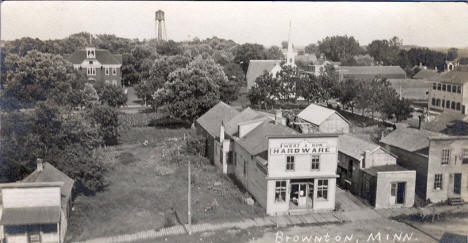 Birdseye View, Brownton Minnesota, 1900's