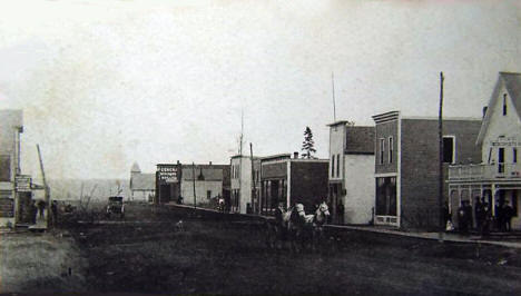 Street scene, Bruno Minnesota, 1908