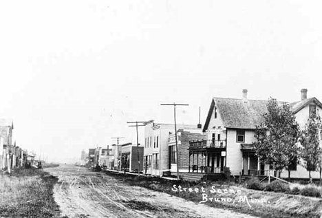 Street Scene, Bruno Minnesota, 1915