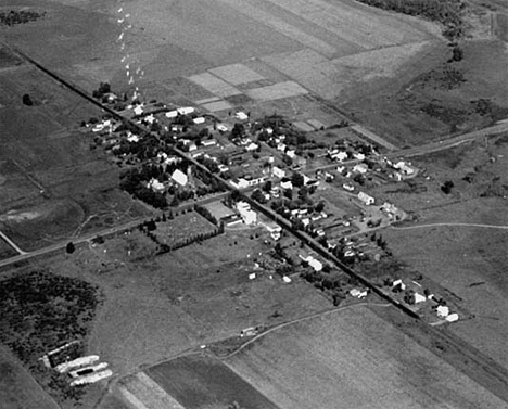 Aerial view, Buckman Minnesota, 1970