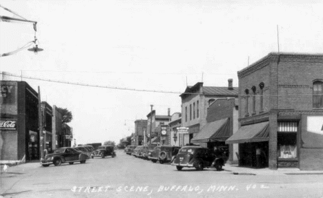 Street scene, Buffalo Minnesota, 1940's