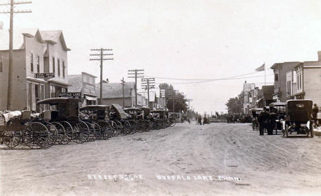 Street scene, Buffalo Lake Minnesota, 1910's?