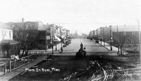 Main Street, Buhl Minnesota, 1910's