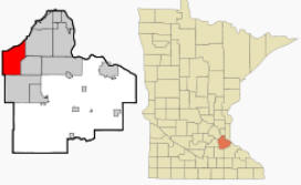 Location of Burnsville Minnesota