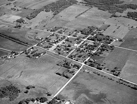 Aerial view, Burtrum Minnesota, 1969