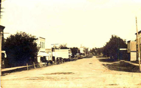 Street scene, Burtrum Minnesota, 1909