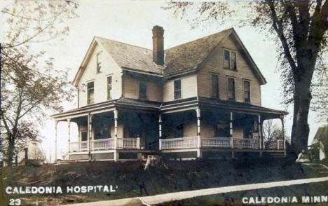 Caledonia Hospital, Caledonia Minnesota, 1909