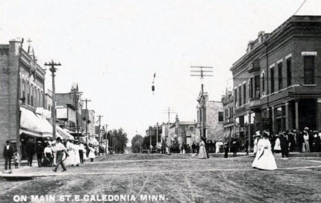 Main Street, Caledonia Minnesota, 1907