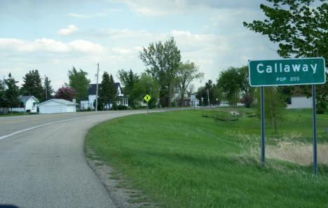 Entering Callaway Minnesota, 2008