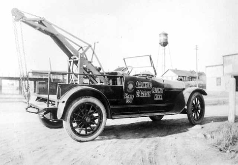 Tow truck, Arrowhead Garage, Calumet Minnesota, 1925