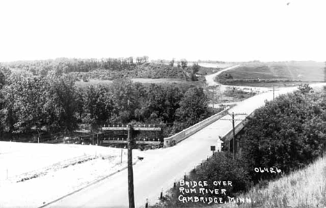 Bridge over Rum River at Cambridge Minnesota, 1940