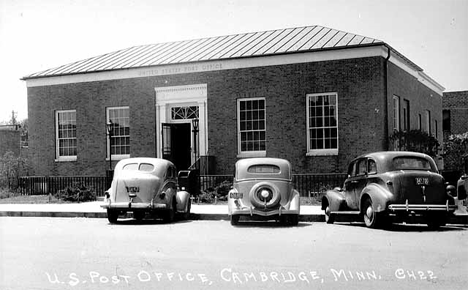 Post office at Cambridge Minnesota, 1940