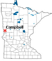 Location of Campbell Minnesota