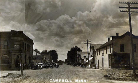 Street scene, Campbell Minnesota, 1911